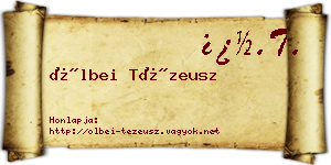 Ölbei Tézeusz névjegykártya